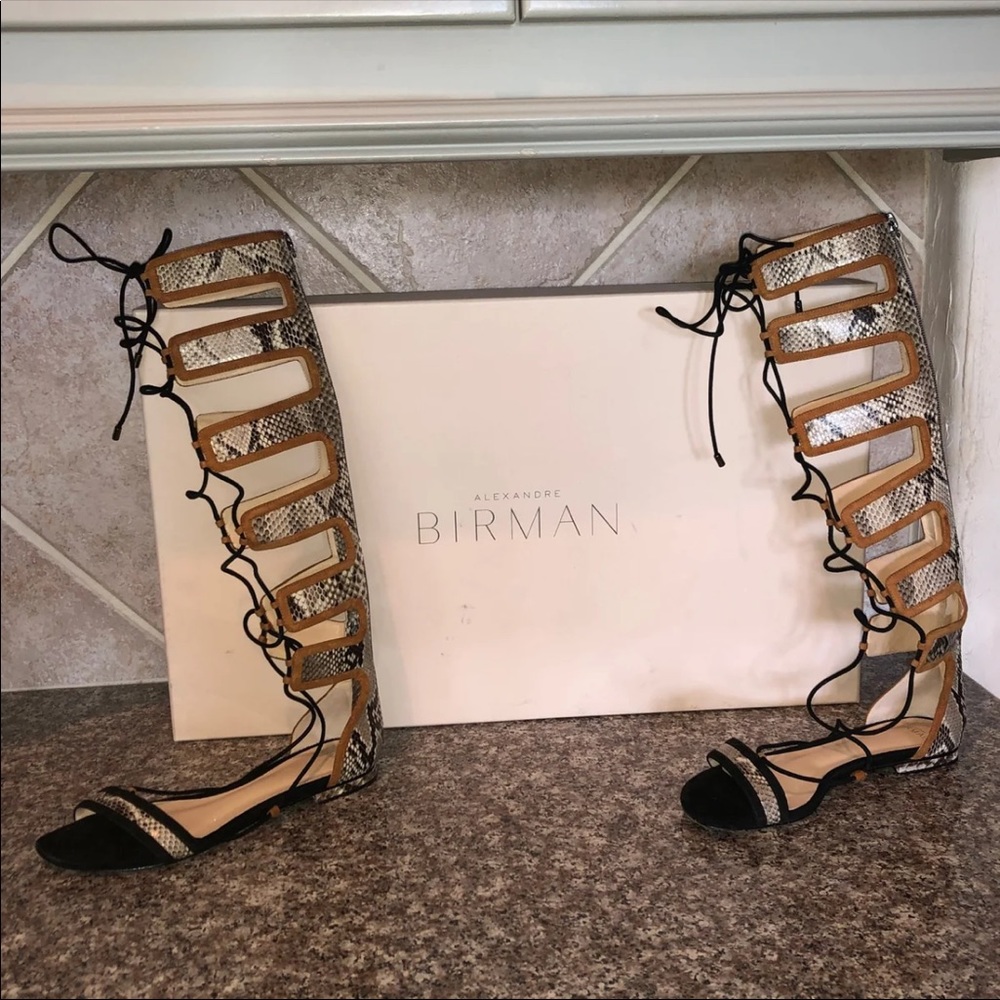 Birman Python Gladiator Sandals 37 Euc - image 1